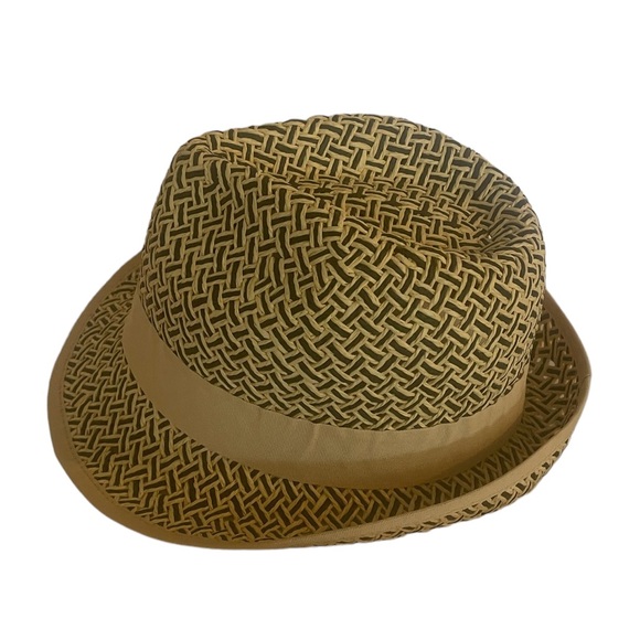 Tan, Blue Saks fifth avenue hat, Fedora,summer, beach, short brim,straw,OS,New - Picture 7 of 7
